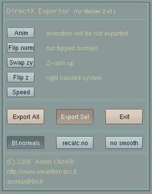 Korrekte Einstellungen für die folgende Konvertierung ins o3d-Format